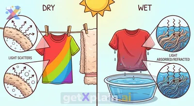 Why Do Wet Clothes Appear Darker Than Dry Ones?