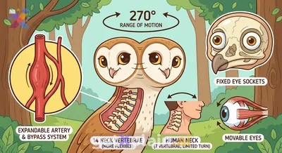 How Do Owls Turn Their Heads Almost All The Way Around?