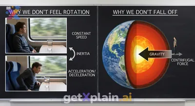 لماذا لا نسقط من الأرض أو نشعر بدورانها؟