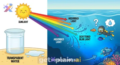 Why Does the Transparent Sea Appear Blue?