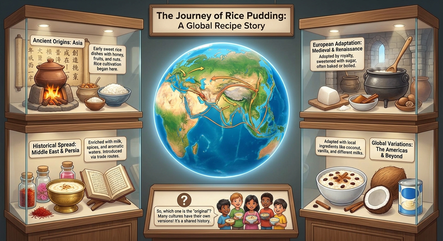 Which Country Holds the Original Recipe for Rice Pudding?