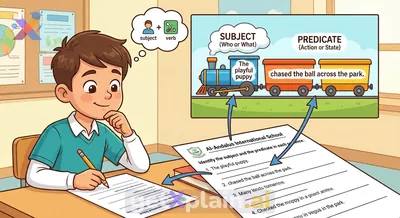 How do I identify subjects and predicates in Grade 6 sentences?