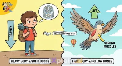Why Can't Humans Fly Naturally Like Birds?