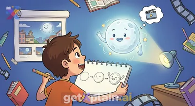 How Can a Drawn Moon Come to Life?