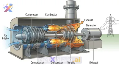 How Do Gas Turbines Convert Fuel into Electricity?