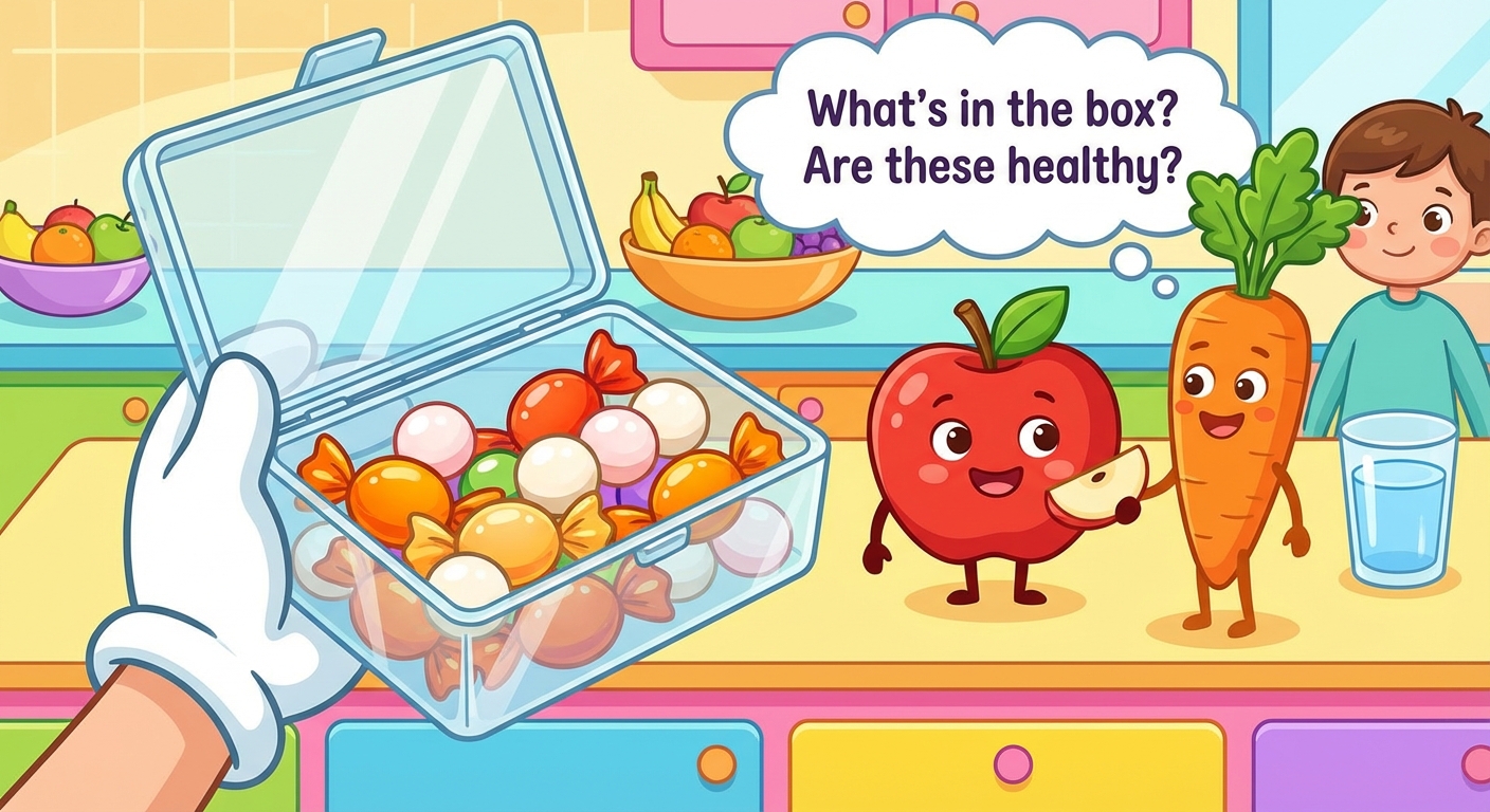 What Kind of Candies Are in This Clear Box?