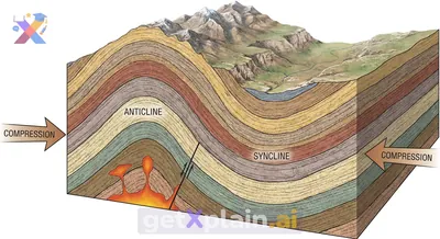 What are geological folds and how do they form?