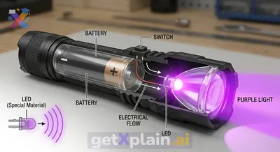 How Does This Purple Flashlight Work?