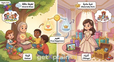 ما الذي يجلب السعادة الحقيقية: اللطف والحكمة أم الثروة؟