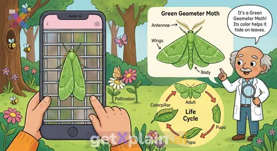 What Species of Bright Green Moth is Captured in this Picture?
