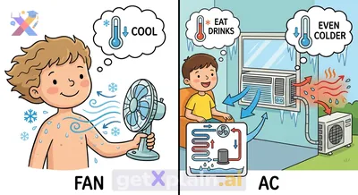 Why Do Fans Make Us Feel Cool, and AC Makes Us Colder?