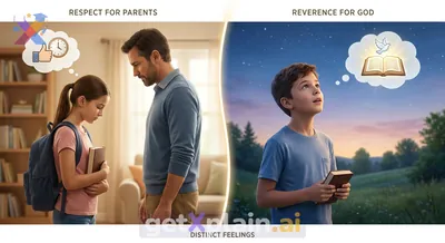 How can we understand feelings of fear towards parents and God?