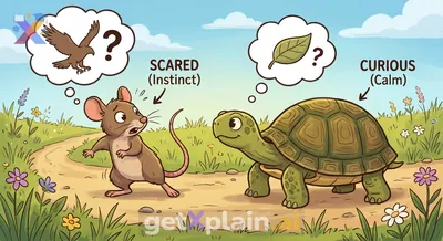 Mouse Meets Turtle: Who Shows More Fear?