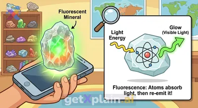 Why Do Some Rocks and Bricks Glow with a Phone's Flashlight?