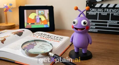 Who is This Purple Cartoon Character with Antennas?