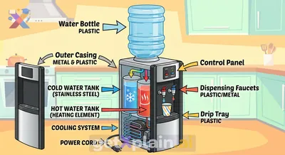 What are the Parts and Materials of a Water Dispenser?