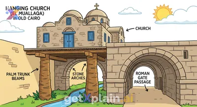 What makes the Hanging Church's design unique?