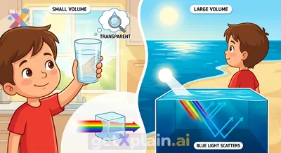 لماذا يبدو لون المحيط أزرق بينما ماء الشرب شفاف؟