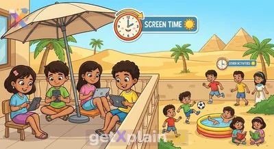 How Much Screen Time Do Egyptian Kids Use in Summer?