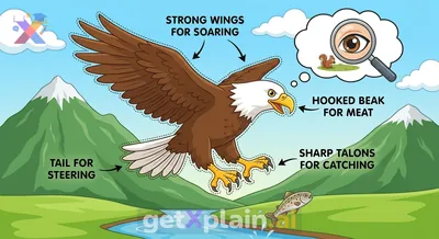 How Does an Eagle's Shape Help It Fly and Hunt?