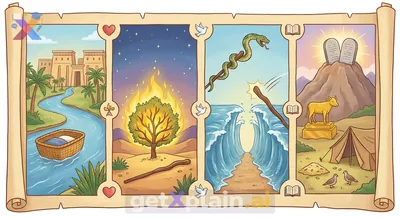 What are the key events and lessons from the story of Prophet Moses in the Quran?