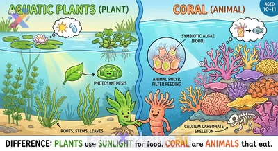What's the Difference Between Aquatic Plants and Corals?