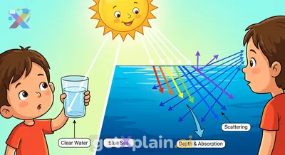 Why Does the Ocean Look Blue, But Water in a Cup is Clear?