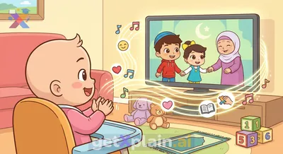 What makes babies enjoy religious cartoons like Omar and Hana?