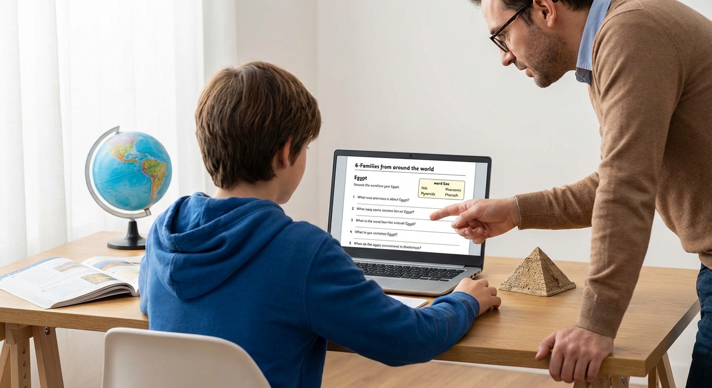 How Can We Learn About Egyptian Families from This Worksheet?