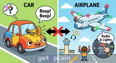 هل تمتلك الطائرات أبواقاً مثل السيارات؟
