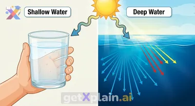 Why Does Water Look Blue in the Sea and Clear in a Cup?
