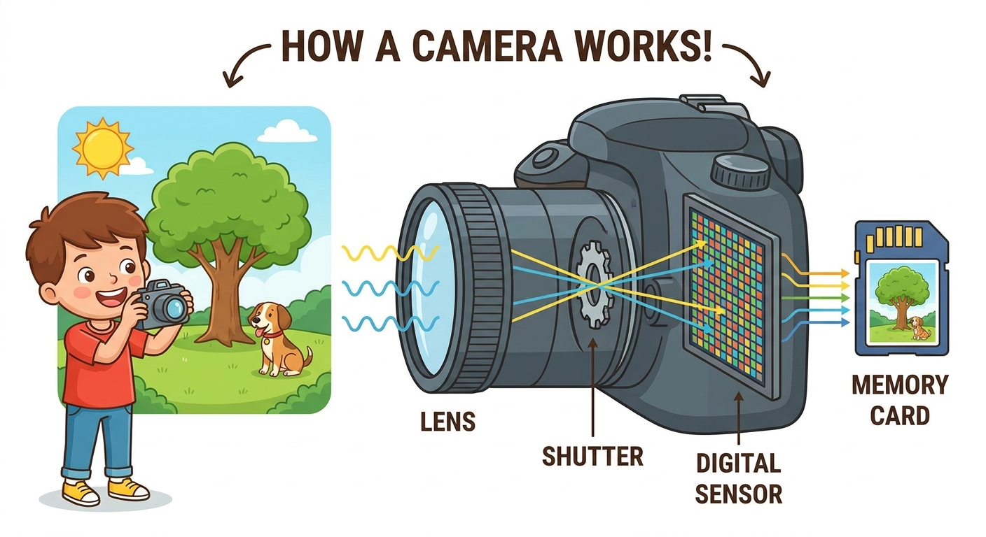 How Do Cameras Capture and Create Pictures?