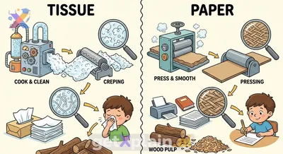 Why Are Tissues Soft While Regular Paper Is Hard?