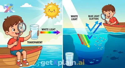 Why is Sea Water Blue, But Drinking Water Clear?