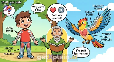 Why Can Birds Fly While Humans Cannot?