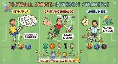 How Do Top Footballers Neymar, Ronaldo, and Messi Compare?