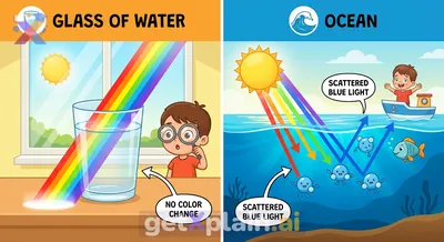 Why Do Oceans Look Blue When Water Is Clear?