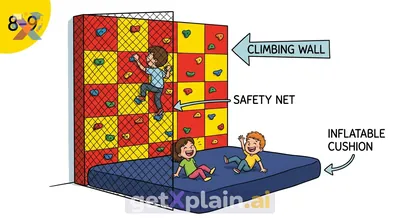 What is This Colorful Climbing Wall and How Does it Keep Kids Safe?