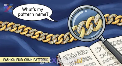 What Pattern Defines This Sparkling Gold Chain?