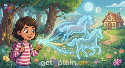 What magical adventure unfolds for Maryam with her phone and enchanted horses?