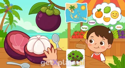 ما هذه الفاكهة المستديرة والبنفسجية ذات الرأس الأخضر؟