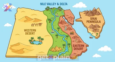 What Are the Four Major Land Divisions of Egypt?