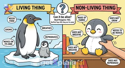 Is a Stuffed Penguin Toy Alive? Exploring Living Things.
