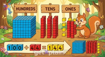 What is the Sum of 100 and 44?