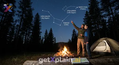 How Do We Find the North Star for Navigation in a Forest Camp?