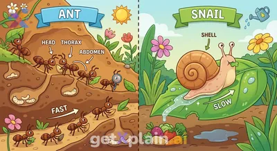 What are the Main Differences Between Ants and Snails?