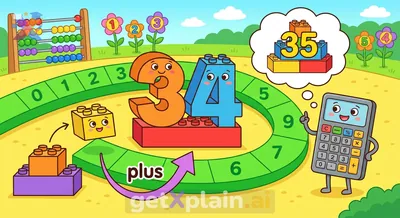 How Do We Solve One Plus Thirty-Four?