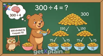 How Do We Divide 300 by 4 Equally?