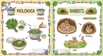How Do We Prepare Molokhia and How Do Rabbits Grow?