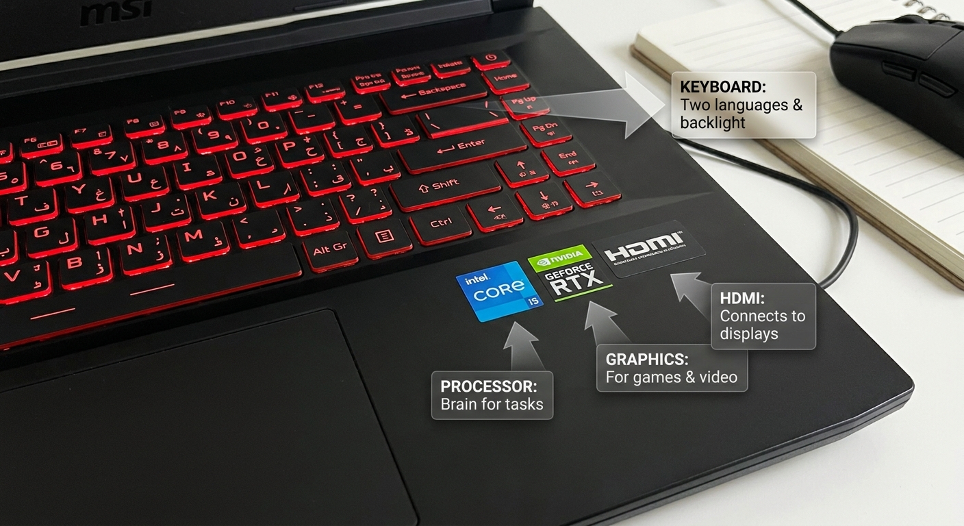 What Do Laptop Stickers and Keyboard Letters Mean?